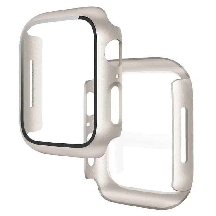 Apple Watch Tempered Glass + Bumper Case – Full Coverage Screen Protector for Series 9/8/7/SE/6/5/4 (45/44/41/40mm)