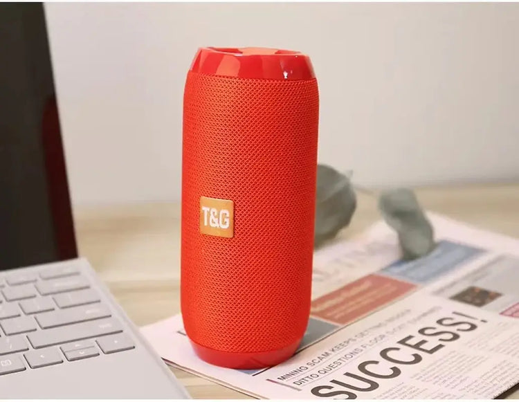 Waterproof Portable Bluetooth Speaker – Wireless Subwoofer with AUX, FM, and Music Center Features