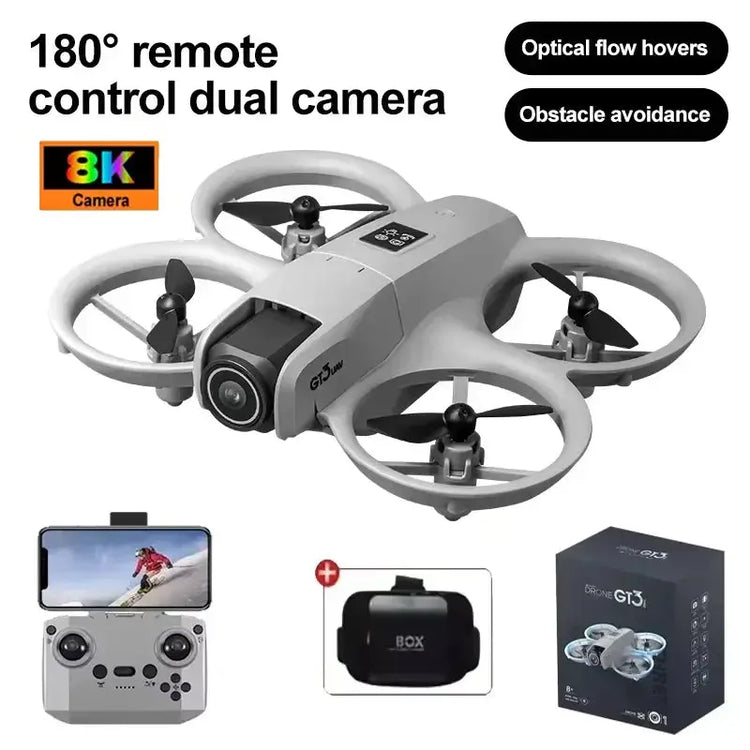 NEW GT3 GPS 8K Drone – Dual Camera, 5G WiFi, Obstacle Avoidance, Foldable Quadcopter
