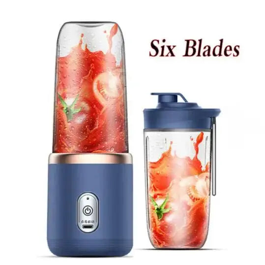 Portable USB Electric Juicer Cup – 6-Blade Mini Blender