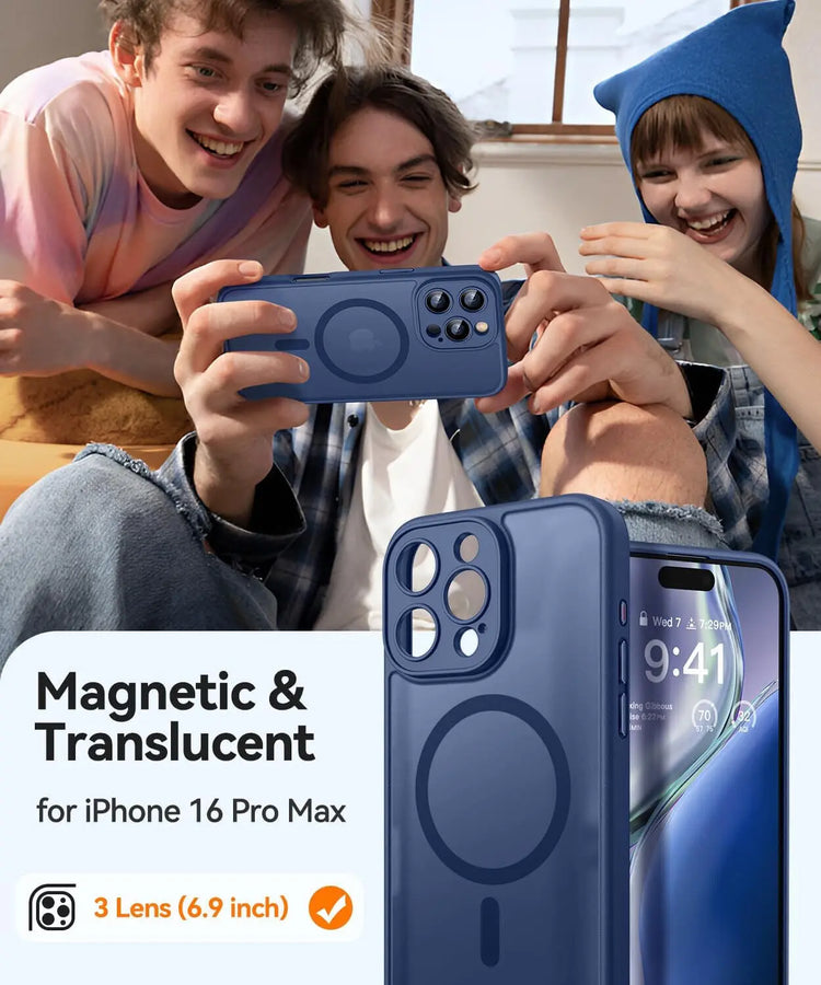 Case for iPhone 16 / 16 Plus / 16 Pro / 16 Pro Max – Shockproof Magnetic MagSafe Back Cover