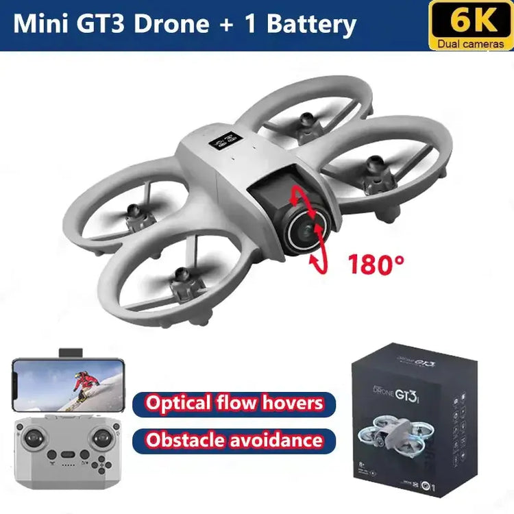 NEW GT3 GPS 8K Drone – Dual Camera, 5G WiFi, Obstacle Avoidance, Foldable Quadcopter