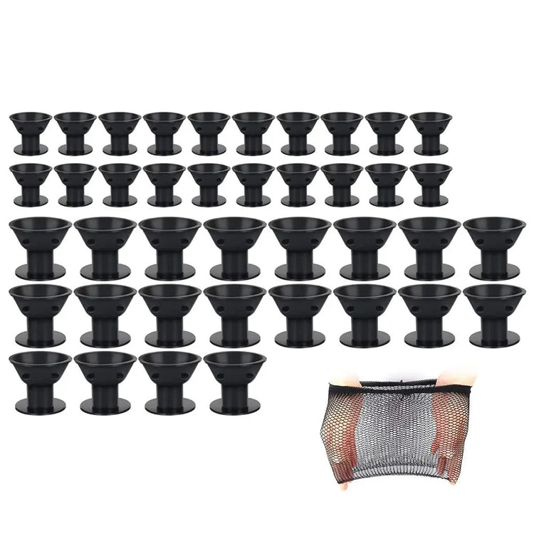 41‑piece silicone bell curler set with wig net