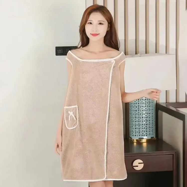 Wearable Coral Fleece Bath Towels - Soft, Absorbent, and Thickened Towel Dress and Camisole