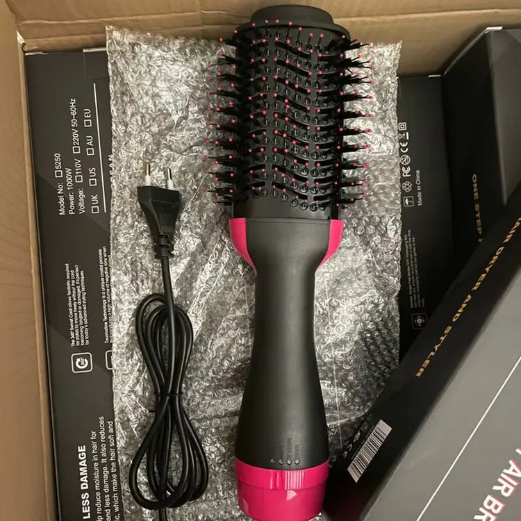 2‑in‑1 electric hot air brush / straightening combs