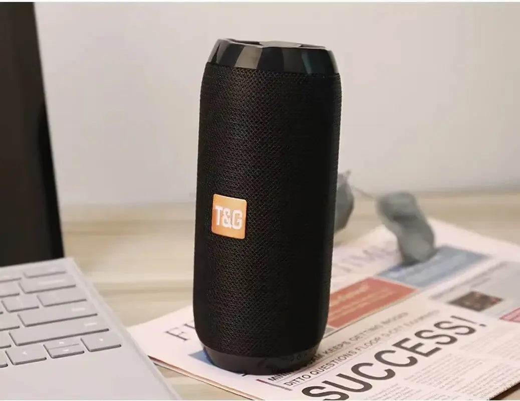Waterproof Portable Bluetooth Speaker – Wireless Subwoofer with AUX, FM, and Music Center Features