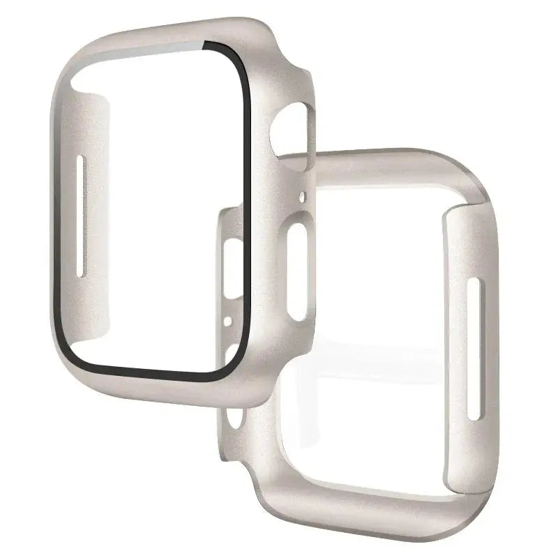Apple Watch Tempered Glass + Bumper Case – Full Coverage Screen Protector for Series 9/8/7/SE/6/5/4 (45/44/41/40mm)