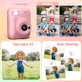 Instant Print Kids Camera – 32MP HD, 3.0" Screen, with 3 Rolls Printer Paper