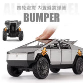 Tesla Cybertruck Pickup with Motorcycle 