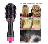 2‑in‑1 electric hot air brush / straightening combs
