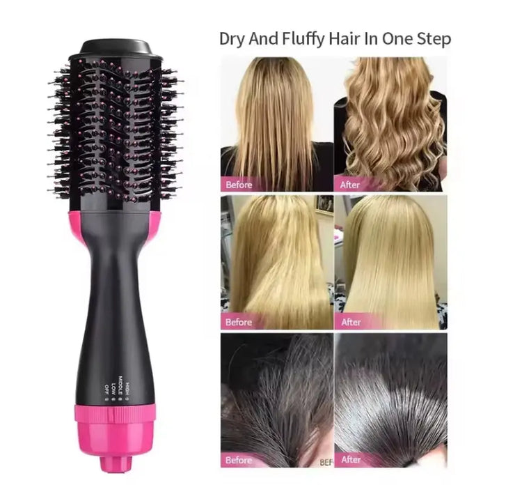 2‑in‑1 electric hot air brush / straightening combs