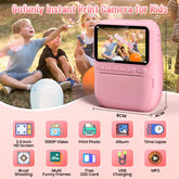 Instant Print Kids Camera – 32MP HD, 3.0" Screen, with 3 Rolls Printer Paper
