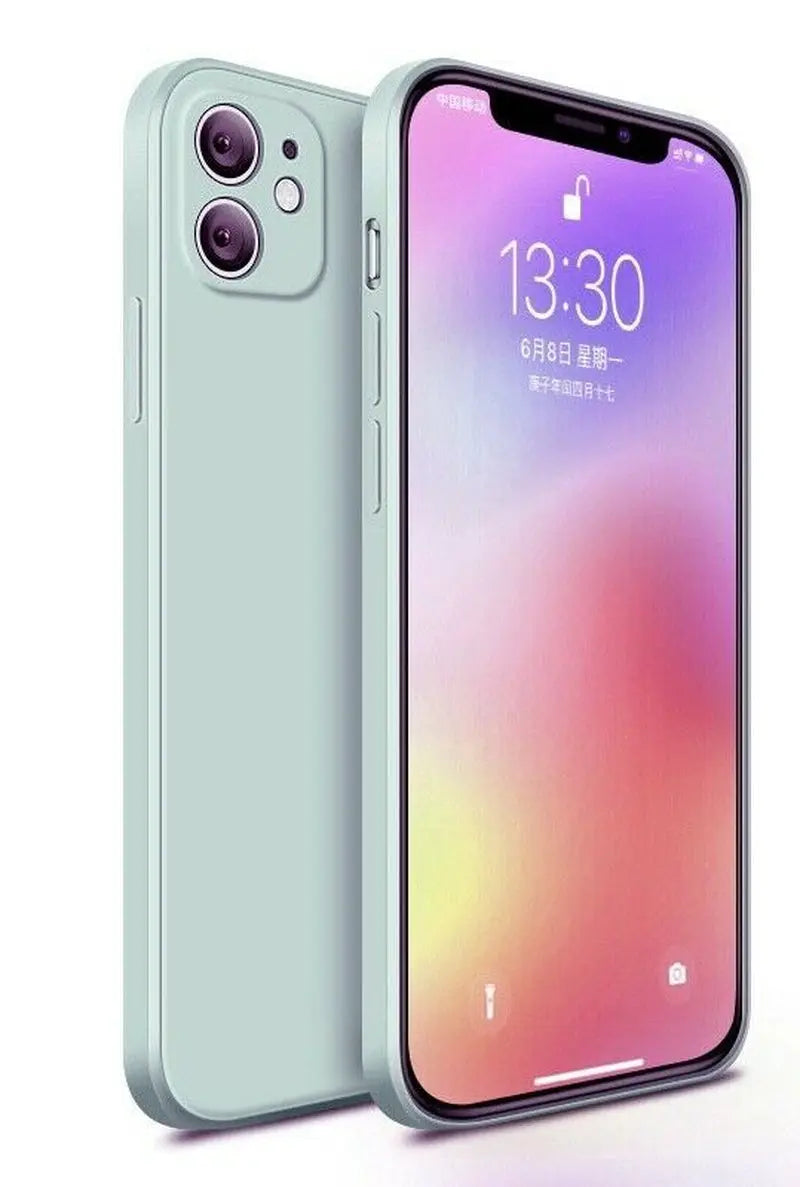 Shockproof Silicone Case for iPhone 16 / 15 / 14 Pro Max / Plus / 13 / 12 / 11 / XR / 8 / 7 – Soft Protective Back Cover