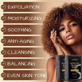100g African Black Soap with Shea Butter – Moisturizing, Deep-Cleansing Acne Treatment Bar for Clear, Glowing Skin