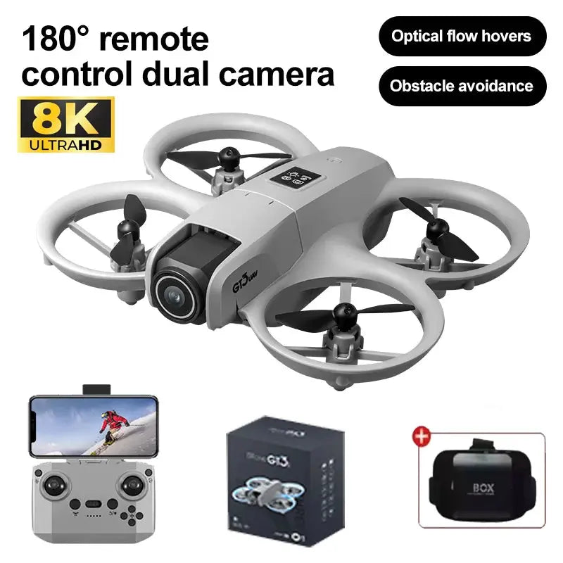 NEW GT3 GPS 8K Drone – Dual Camera, 5G WiFi, Obstacle Avoidance, Foldable Quadcopter
