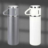 500ML Insulated Vacuum Flask Gift Set – Stainless Steel Thermos with 3 Cups