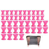  41‑piece silicone bell curler set with wig net