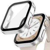Apple Watch Tempered Glass + Bumper Case – Full Coverage Screen Protector for Series 9/8/7/SE/6/5/4 (45/44/41/40mm)