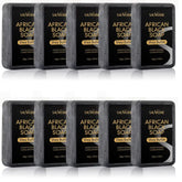 100g African Black Soap with Shea Butter – Moisturizing, Deep-Cleansing Acne Treatment Bar for Clear, Glowing Skin