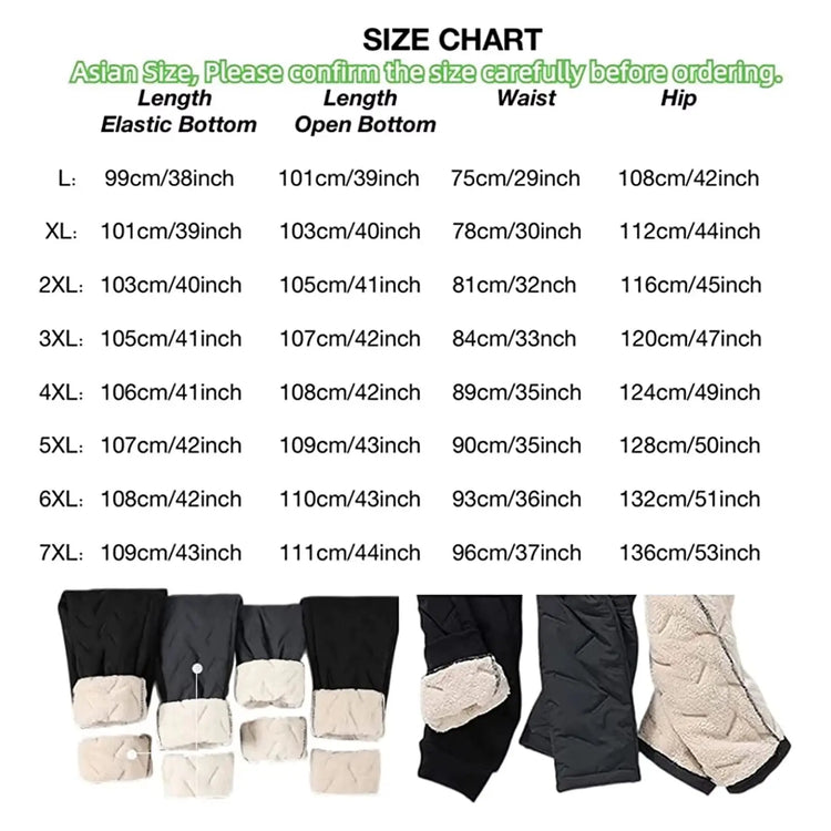 Winter Mens Fleece Lined Sweatpants Warm Thickened Oversized Ski Snow Pants Outdoor Water Proof Joggers Streetwear Men Trousers