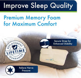 Sports Medica Knee Pillow - Washable Cover Memory Foam Leg Pillow for Sleeping on Side - Doctor Developed eHandbook - Sleeping on Back - Hip Support and Alignment, Pain Relief - Side Sleeper cushion
