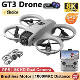 NEW GT3 GPS 8K Drone – Dual Camera, 5G WiFi, Obstacle Avoidance, Foldable Quadcopter
