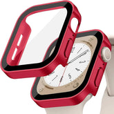 Apple Watch Tempered Glass + Bumper Case – Full Coverage Screen Protector for Series 9/8/7/SE/6/5/4 (45/44/41/40mm)