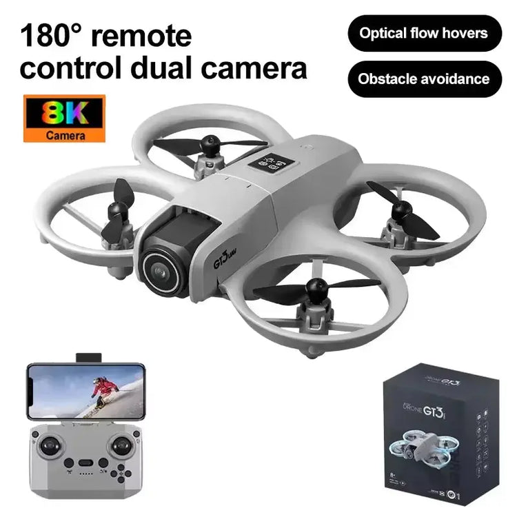 NEW GT3 GPS 8K Drone – Dual Camera, 5G WiFi, Obstacle Avoidance, Foldable Quadcopter
