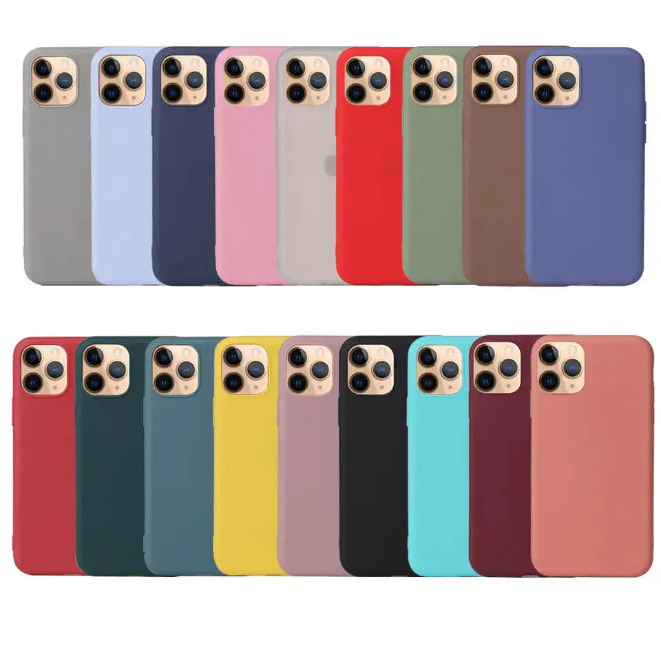 Case for Iphone 11 12 13 14 15 16 Pro Max XS XR Colour Shockproof Silicone Cover