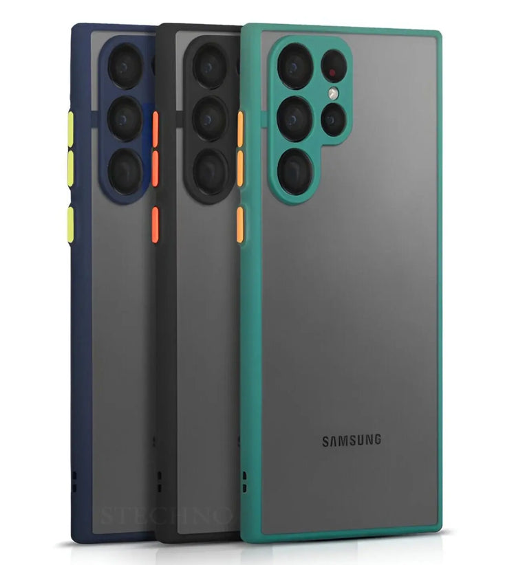 Armor Hard Phone Case for Samsung S25 / S24 / S23 / S22 Ultra / A14 / A34 / A54 – Rugged Shockproof Back Cover