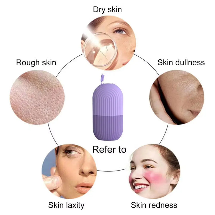 Reusable Ice Roller for Face – Puffy Eyes & Pore Tightening Beauty Massage Tool, Skin Cooling Roller for Facial Care