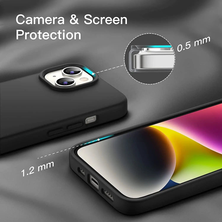 Case for Iphone 11 12 13 14 15 16 Pro Max XS XR Colour Shockproof Silicone Cover