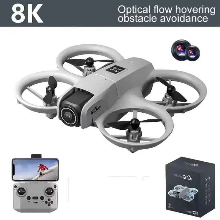 NEW GT3 GPS 8K Drone – Dual Camera, 5G WiFi, Obstacle Avoidance, Foldable Quadcopter