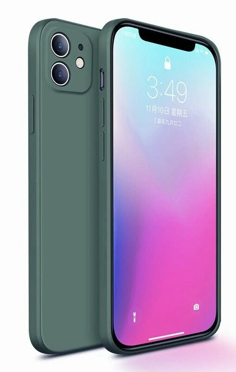Shockproof Silicone Case for iPhone 16 / 15 / 14 Pro Max / Plus / 13 / 12 / 11 / XR / 8 / 7 – Soft Protective Back Cover