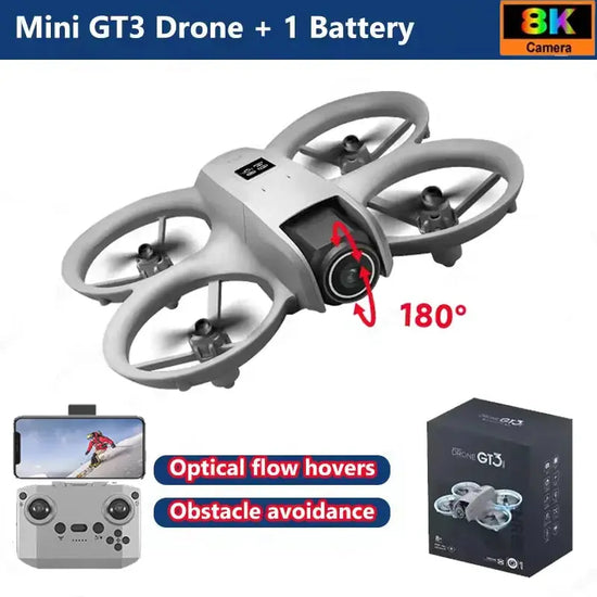 NEW GT3 GPS 8K Drone – Dual Camera, 5G WiFi, Obstacle Avoidance, Foldable Quadcopter
