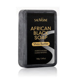 100g African Black Soap with Shea Butter – Moisturizing, Deep-Cleansing Acne Treatment Bar for Clear, Glowing Skin