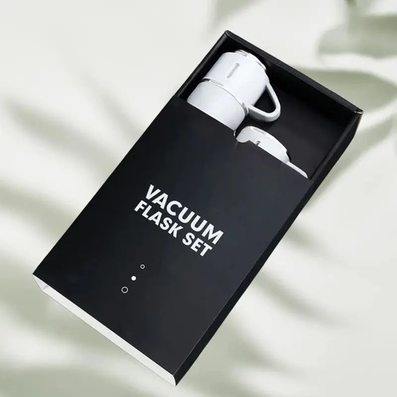 500ML Insulated Vacuum Flask Gift Set – Stainless Steel Thermos with 3 Cups