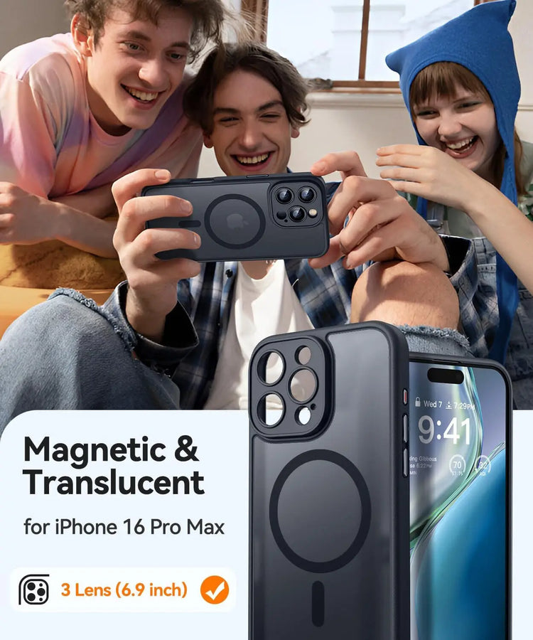  Case for iPhone 16 / 16 Plus / 16 Pro / 16 Pro Max – Shockproof Magnetic MagSafe Back Cover