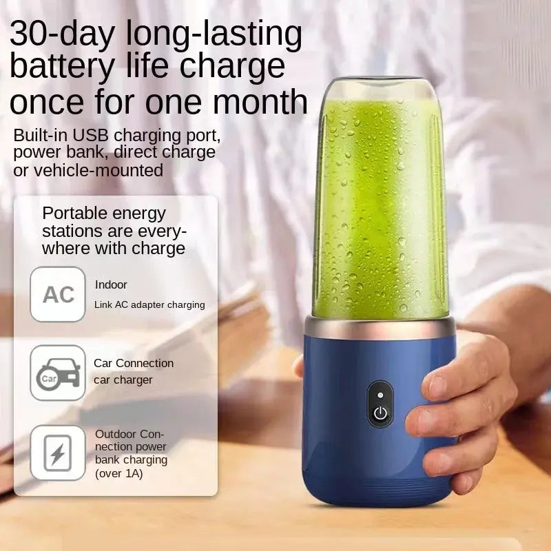 Portable USB Electric Juicer Cup – 6-Blade Mini Blender