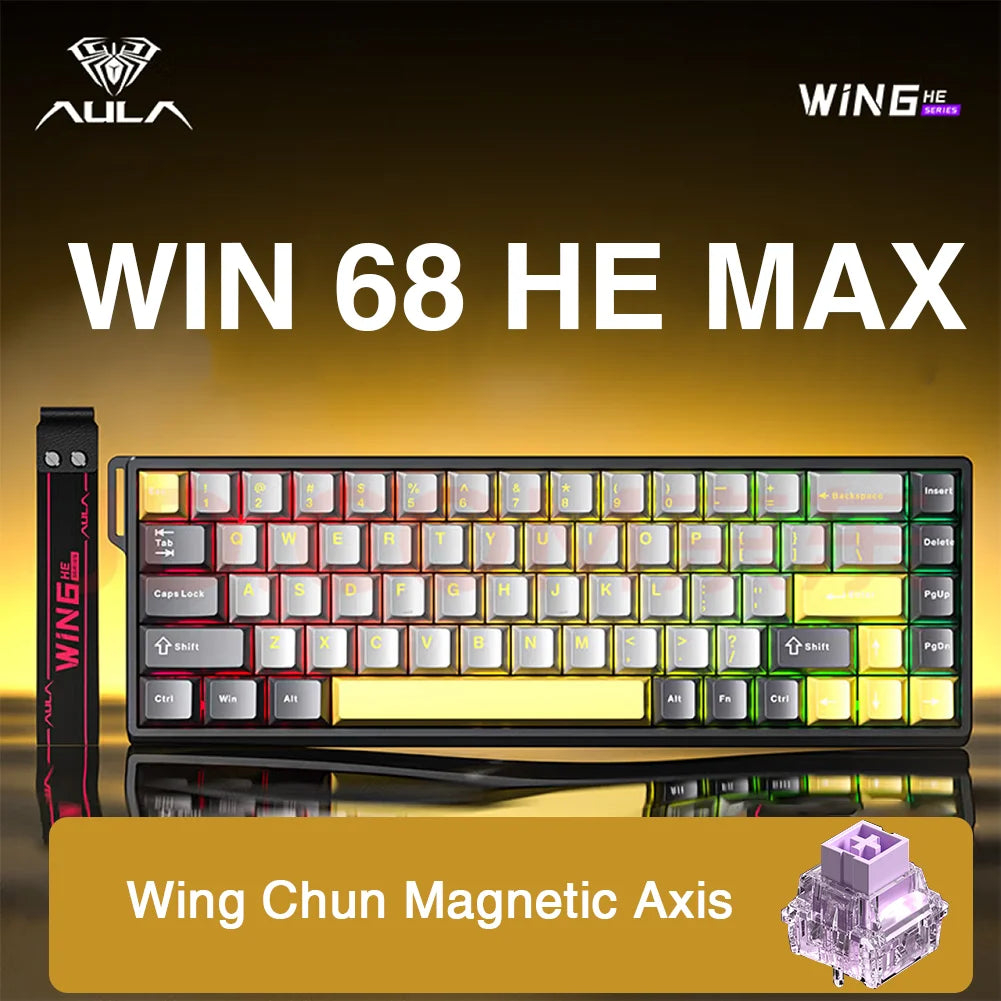 WIN60 WIN68 HE Esports Magnetic Switch Keyboard Rapid Trigger 8K Return RGB Hotswap 60% 68% Custom Game Keyboard