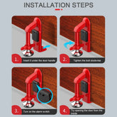 Portable Door Lock & Alarm – Travel Security Device & Door Stopper for Self-Defense & Accommodation Safety