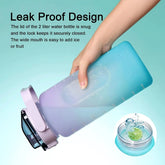 💧 2L Large Capacity Sports Water Bottle with Straw – Time Marker, Leak-Proof, Portable Hydration Jug Stay fully hydrated from sunrise to sunset with this ultra-convenient 2L water bottle – perfect for fitness, travel, and daily hydration goals!