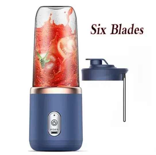 Portable USB Electric Juicer Cup – 6-Blade Mini Blender