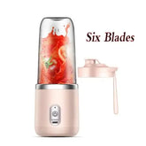 Portable USB Electric Juicer Cup – 6-Blade Mini Blender