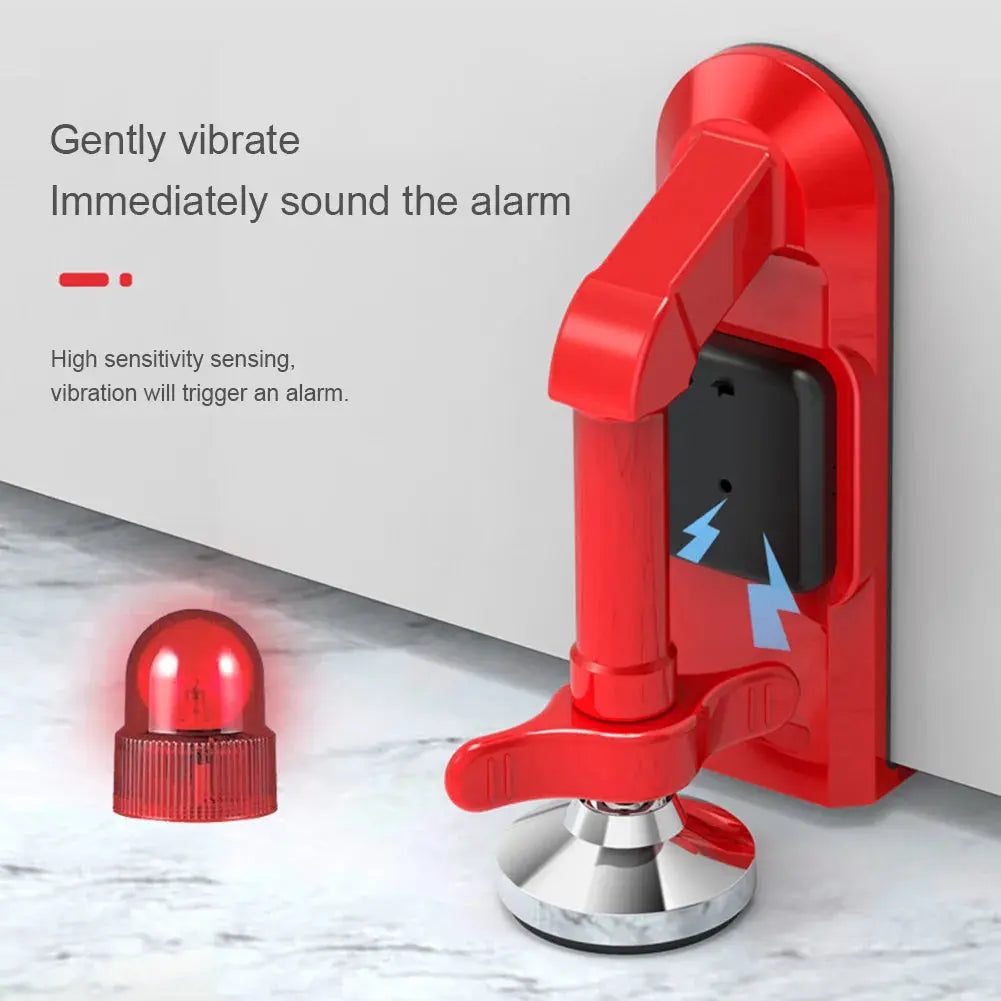 Portable Door Lock & Alarm – Travel Security Device & Door Stopper for Self-Defense & Accommodation Safety