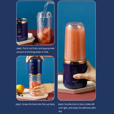 Portable USB Electric Juicer Cup – 6-Blade Mini Blender