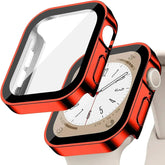 Apple Watch Tempered Glass + Bumper Case – Full Coverage Screen Protector for Series 9/8/7/SE/6/5/4 (45/44/41/40mm)