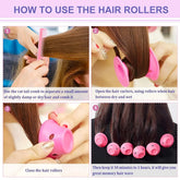  41‑piece silicone bell curler set with wig net