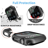 Apple Watch Tempered Glass + Bumper Case – Full Coverage Screen Protector for Series 9/8/7/SE/6/5/4 (45/44/41/40mm)