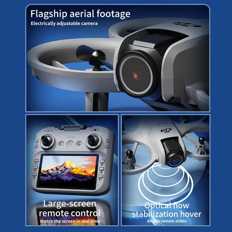 NEW GT3 GPS 8K Drone – Dual Camera, 5G WiFi, Obstacle Avoidance, Foldable Quadcopter